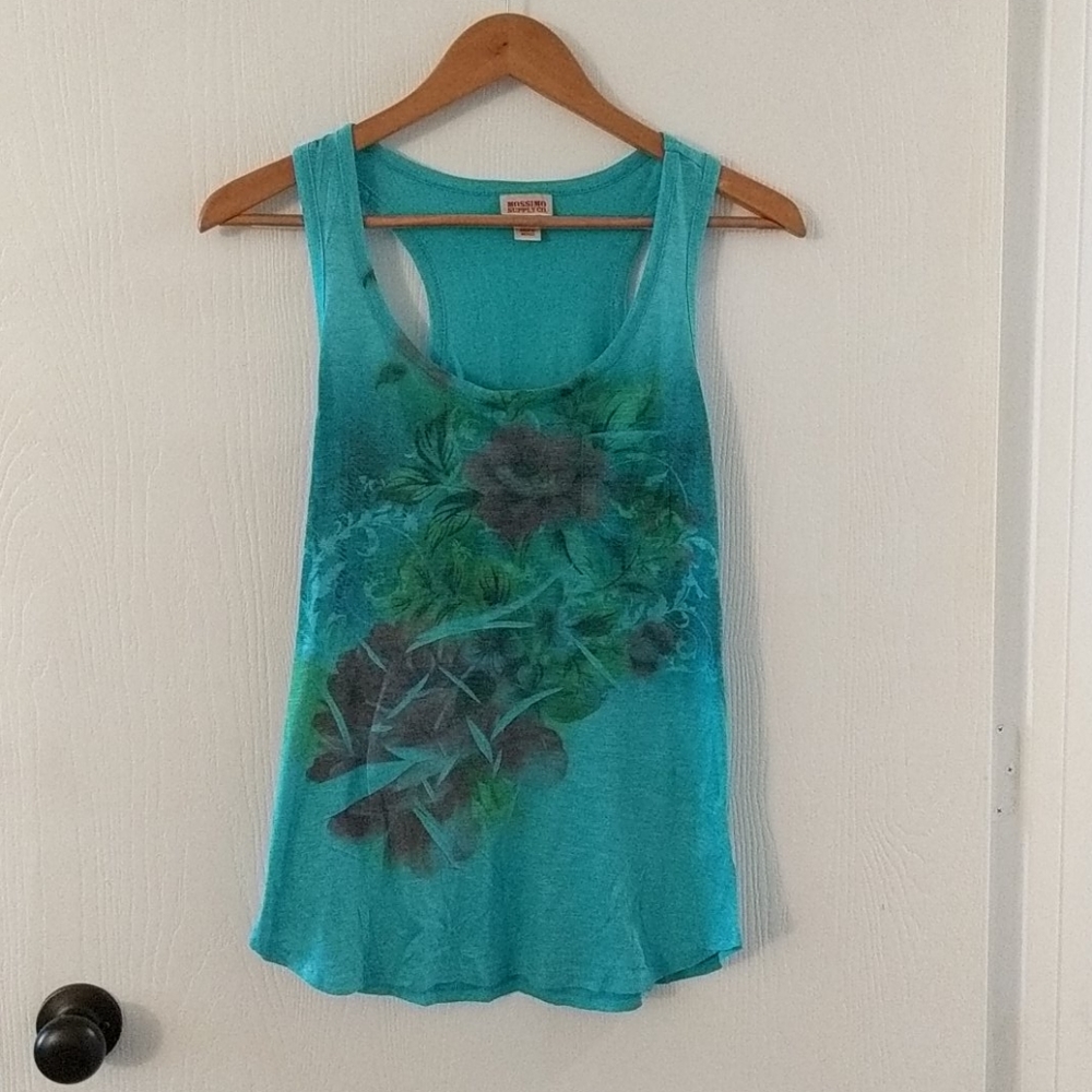 Floral print racerback tank